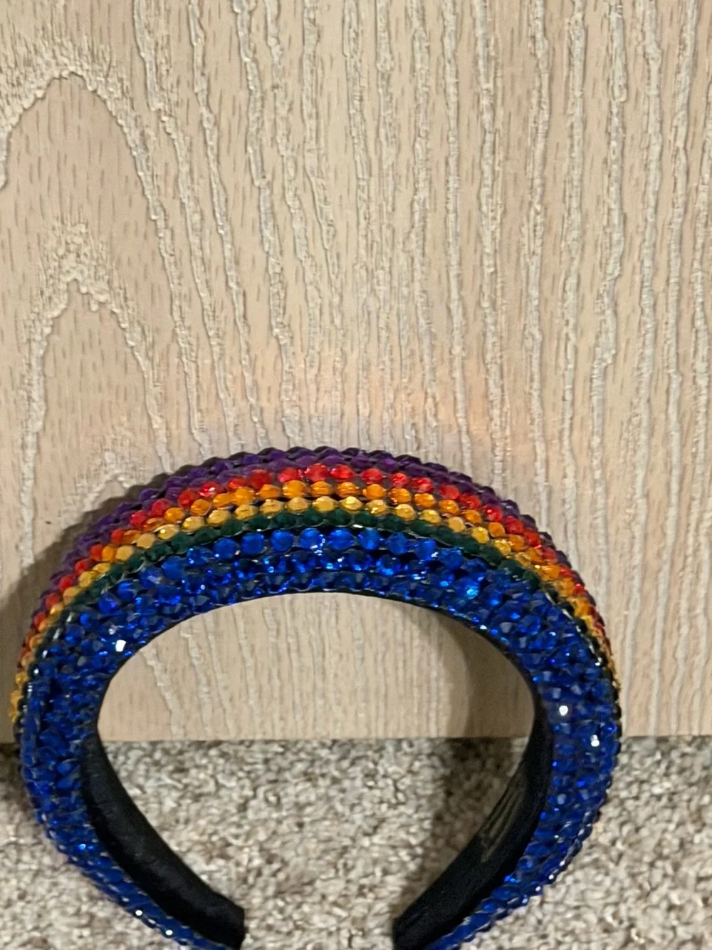 Handmade Crystal Embellished Multicolor Rainbow Headband